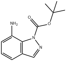 1H-Indazole-1-carboxylic acid, 7-aMino-, 1,1-diMethylethyl ester Structure