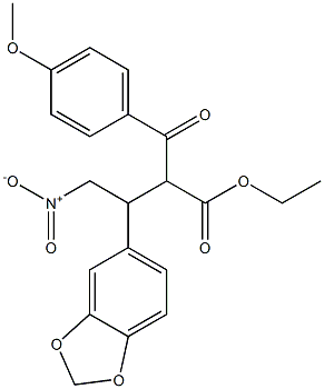 Ethyl 2-(4-Methoxybenzoyl)-3-(3,4-Methylenedioxy-phenyl)-4-nitro-butanoate Structure