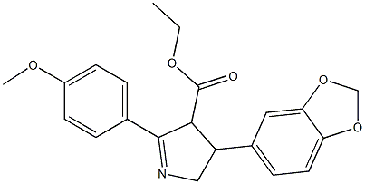 Ethyl 2-(4-Methoxyphenyl)-4-(1,3-benzodioxol-5-yl)-4.5-dihydro-3H-pyrrole-3-carboxylate Structure