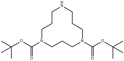 bis(1,1-diMethylethyl) 1,5,9-triazacyclododecane-1,5-dicarboxylate Structure