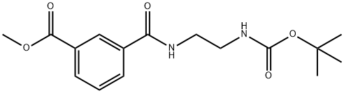 N-(2-tert-ButoxycarbonylaMino-ethyl)-isophthalaMic acid Methyl ester Structure