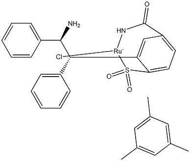 Chloro{[(1S,2S)-(+)-2-amino-1,2-diphenylethyl](4-toluenesulfonyl)amido}(mesitylene)ruthenium(II), min. 90% RuCl[(S,S)-Tsdpen](mesitylene) 구조식 이미지