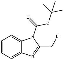 tert-butyl 2-(broMoMethyl)-1H-benzo[d]iMidazole-1-carboxylate Structure