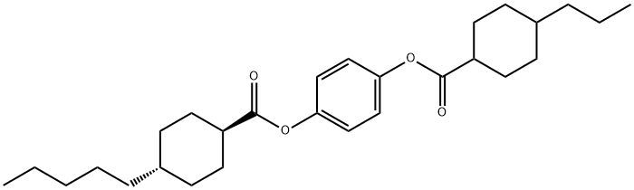 [trans(trans)]-4-Pentylcyclohexanecarboxylic acid 4-[[(4-propylcyclohexyl)carbonyl]oxy]phenyl ester Structure