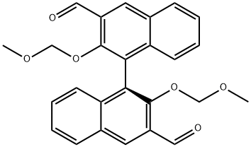 (1S)-2,2'-Bis(MethoxyMethoxy)-[1,1'-binaphthalene]-3,3'-dicarboxaldehyde Structure