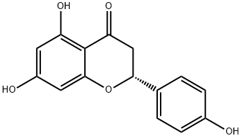 R-2,3-dihydro-5,7-dihydroxy-2-(4-hydroxyphenyl)-4H-1-Benzopyran-4-one 구조식 이미지