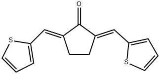 사이클로펜타논,2,5-비스(2-티에닐메틸렌)-,(E,E)- 구조식 이미지