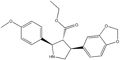 Ethyl (2R,3R,4S)-2-(4-Methoxyphenyl)-4-[3,4-(Methylenedioxy)phenyl]pyrrolidine-3-carboxylate Structure