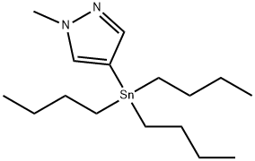1-메틸-4-(트리부틸스타닐)-1H-피라졸 구조식 이미지