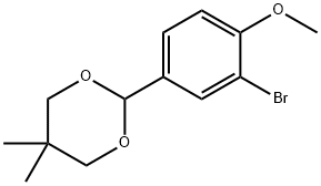 2-(3-BroMo-4-Methoxyphenyl)-5,5-diMethyl-1,3-dioxane 구조식 이미지