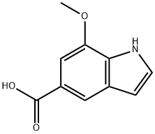 7-Methoxy-1H-indole-5-carboxylic acid 구조식 이미지