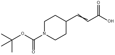 (E)-3-(1-(tert-butoxycarbonyl)piperidin-4-yl)acrylic acid Structure