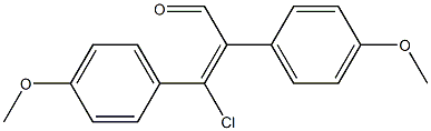 (E)-3-chloro-2,3-bis(4-Methoxyphenyl)acrylaldehyde 구조식 이미지
