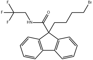 9-(4-broMobutyl)-N-(2,2,2-trifluoroethyl)-9H-fluorene-9-carboxaMide Structure