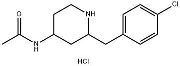AcetaMide, N-[2-[(4-chlorophenyl)Methyl]-4-piperidinyl]-, Monohydrochloride, trans- (9CI) Structure
