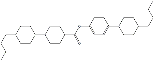 (all-trans)-4'-butyl-[1,1'-Bicyclohexyl]-4-carboxylic acid 4-(4-butylcyclohexyl)phenyl ester Structure