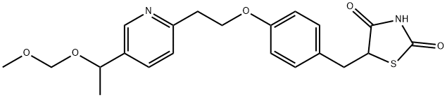 5-(4-(2-(5-(1-(MethoxyMethoxy)ethyl)pyridin-2-yl)ethoxy)benzyl)thiazolidine-2,4-dione 구조식 이미지