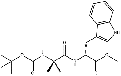 D-Tryptophan, N-[(1,1-diMethylethoxy)carbonyl]-2-Methylalanyl-, Methyl ester 구조식 이미지