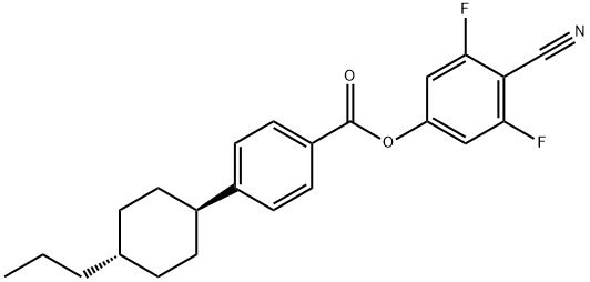 4-(trans-4-Propylcyclohexyl)benzoic acid 4-cyano-3,5-difluorophenyl ester Structure