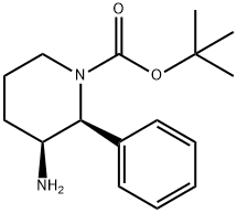 Cis-tert-butyl 3-aMino-2-phenylpiperidine-1-carboxylate 구조식 이미지