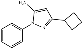 3-cyclobutyl-1-phenyl-1H-pyrazol-5-amine 구조식 이미지