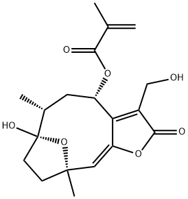 8α-(2-Methylacryloyloxy)hirsutinolide 구조식 이미지