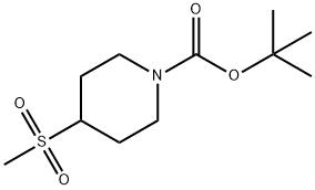 1-Piperidinecarboxylic acid, 4-(Methylsulfonyl)-, 1,1-diMethylethyl ester 구조식 이미지