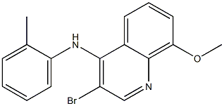 3-BroMo-8-Methoxy-N-(o-tolyl)quinolin-4-aMine Structure