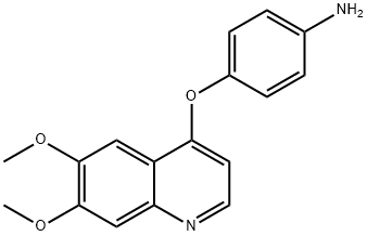 4-((6,7-Dimethoxyquinolin-4-yl)oxy)aniline Structure