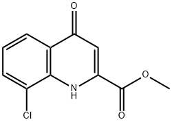 8-Chloro-4-oxo-1,4-dihydro-quinoline-2-carboxylic acid Methyl ester Structure