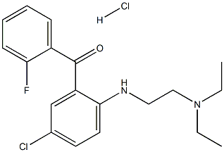 5-Chloro-2-(2-diethylaMinoethylaMino)-2'-fluorobenzophenone Hydrochloride 구조식 이미지