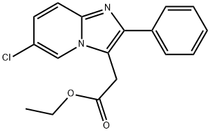 ethyl 2-(6-chloro-2-phenyliMidazo[1,2-a]pyridin-3-yl)acetate 구조식 이미지