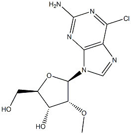 2-AMino-6-chloropurine-9-(2'-O-Methyl)riboside 구조식 이미지