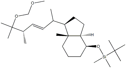 1H-Indene, 4-[[(1,1-diMethylethyl)diMethylsilyl]oxy]octahydro-1-[(1R,2E,4S)-5-(MethoxyMethoxy)-1,4,5-triMethyl-2-hexen-1-yl]-7a-Methyl-, (1R,3aR,4S,7aR)- Structure