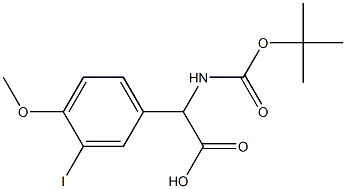 Benzeneacetic acid,a-[[(1,1-diMethylethoxy)carbonyl]aMino]-3-iodo-4-Methoxy 구조식 이미지