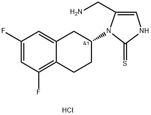 2H-IMidazole-2-thione, 5-(aMinoMethyl)-1-[(2R)-5,7-difluoro-1,2,3,4-tetrahydro-2-naphthalenyl]-1,3-dihydro-, Structure