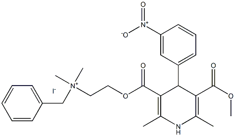 N-[2-[[[1,4-Dihydro-5-(Methoxycarbonyl)-2,6-diMethyl-4-(3-nitrophenyl)-3-pyridinyl]carbonyl]oxy]ethyl]-N,N-diMethylbenzeneMethanaMiniuM Iodide 구조식 이미지