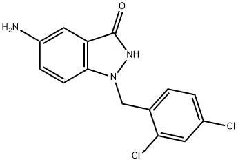 5-AMino-1-(2,4-dichlorobenzyl)-1H-indazol-3-ol 구조식 이미지