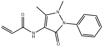 N-(1,5-DiMethyl-3-oxo-2-phenyl-2,3-dihydro-1H-pyrazol-4-yl)-acrylaMide 구조식 이미지