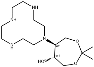 (5R,6S)-2,2-DiMethyl-6-(1,4,7,10-tetraazacyclododec-1-yl)-1,3-dioxepan-5-ol 구조식 이미지