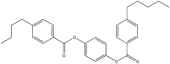 4-Butylbenzoic acid 4-[(4-pentylbenzoyl)oxy]phenyl ester 구조식 이미지