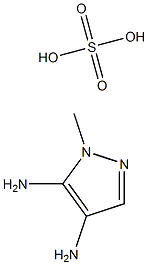 3,4-DiaMino-2-메틸피라졸​​황산염 구조식 이미지