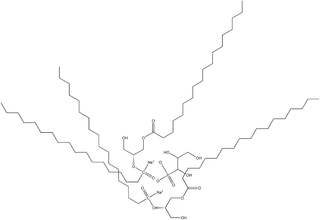 1,2-distearoyl-sn-glycero-3-phospho-(1'-rac-glycerol) (sodiuM salt) Structure