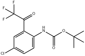 N-tert-Butoxycarbonyl-4-chloro-2-trifluoroacetylaniline 구조식 이미지