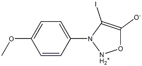 1,2,3-OxadiazoliuM, 5-hydroxy-4-iodo-3-(4-Methoxyphenyl)-, inner salt Structure