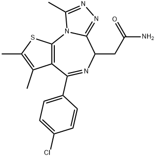 (S)-2-[4-(4-Chloro-phenyl)-2,3,9-triMethyl-6H-1-thia-5,7,8,9a-tetraaza-cyclopenta[e]azulen-6-yl]-acetaMide Structure