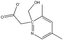 (3,5-디메틸피리딘-2-일)메틸아세테이트 구조식 이미지