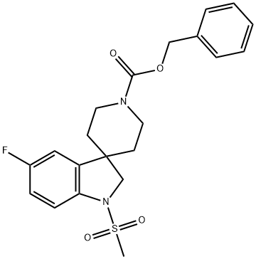 Benzyl 5-fluoro-1-(Methylsulfonyl)spiro[indoline-3,4'-piperidine]-1'-carboxylate Structure