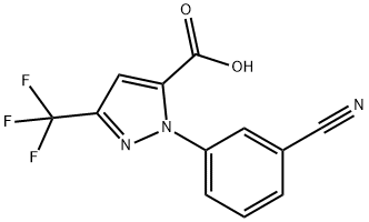 1-(3-cyanophenyl)-3-(trifluoroMethyl)-1H-pyrazole-5-carboxylic acid 구조식 이미지
