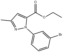 ethyl 1-(3-broMophenyl)-3-Methyl-1H-pyrazole-5-carboxylate 구조식 이미지